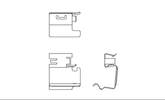 Better Brake Parts Disc Brake Caliper Pin Boot,Disc Brake Pad Retaining Clip P/N:56298 Fits: Audi A3, Audi A3 Quattro, Ford Five Hundred, Ford Freestyle, Ford Taurus, Ford Taurus X, Ford Transit Custom, Ford Transit-150, Ford Transit-250, Ford Transit-350 - Image 1