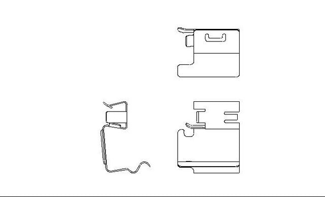 Better Brake Parts Disc Brake Caliper Pin Boot,Disc Brake Pad Retaining Clip P/N:56299 Fits: Audi A3, Audi A3 Quattro, Ford Five Hundred, Ford Freestyle, Ford Taurus, Ford Taurus X, Ford Transit Custom, Ford Transit-150, Ford Transit-250, Ford Transit-350 - Image 1