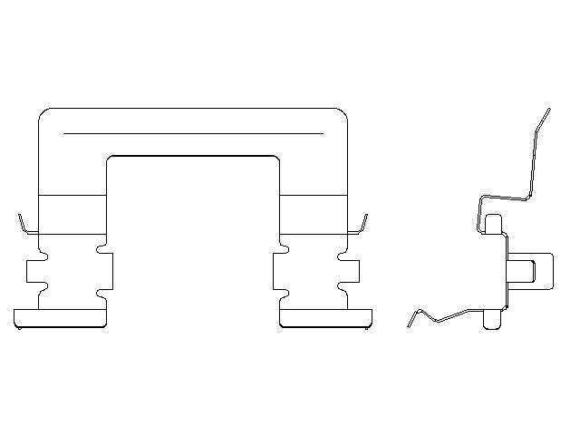 Better Brake Parts Disc Brake Pad Retaining Clip P/N:56358 Fits: Buick Allure 09-08, Buick Lacrosse 09-08, Buick Lucerne 11-06, Cadillac Dts 11-06, Chevrolet Impala 13-06, Chevrolet Impala Limited 16-14, Chevrolet Monte Carlo 07-06 - Image 1