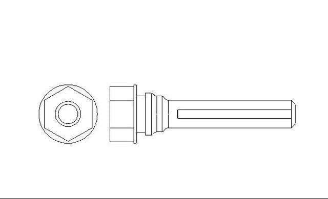 Better Brake Parts Disc Brake Caliper Bolt P/N:56368 Fits: Ford Fusion, Lincoln Mkz, Lincoln Zephyr, Mazda 6, Mazda Mpv, Mercury Milan, Nissan Frontier, Nissan Pathfinder, Nissan Xterra, Scion Fr-s - Image 1