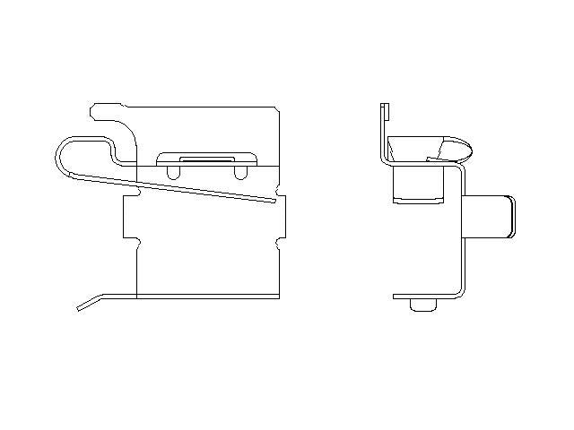 Better Brake Parts Disc Brake Pad Retaining Clip P/N:56393 Fits: Jeep Cherokee, Lexus Ct200h, Lexus Es250, Lexus Es300h, Lexus Es350, Lexus Gs200t, Lexus Gs300, Lexus Gs350, Lexus Gs450h, Lexus Hs250h - Image 1