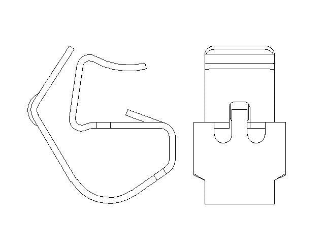 Better Brake Parts Disc Brake Caliper Pin Bushing,Disc Brake Pad Retaining Clip P/N:56395 Fits: Lexus Ct200h, Lexus Es300h, Lexus Es350, Lexus Hs250h, Lexus Is250, Lexus Is300, Lexus Is350, Lexus Is500, Lexus Nx250 - Image 1