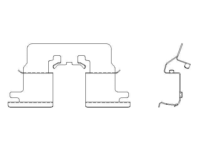 Better Brake Parts Disc Brake Anti-Rattle Clip,Disc Brake Pad Retaining Clip P/N:56432 Fits: Toyota Sienna 10-03 - Image 1