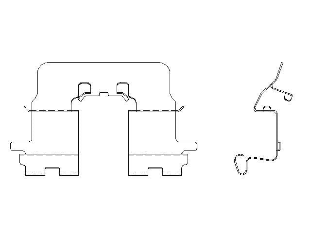 Better Brake Parts Disc Brake Anti-Rattle Clip,Disc Brake Pad Retaining Clip P/N:56433 Fits: Toyota Sienna 10-03 - Image 1
