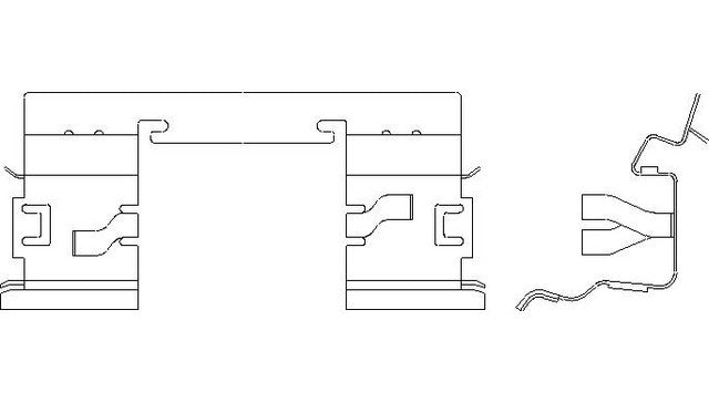 Better Brake Parts Disc Brake Pad Retaining Clip P/N:56448 Fits: Cadillac Escalade, Cadillac Escalade Esv, Cadillac Escalade Ext, Cadillac Xts, Chevrolet Avalanche, Chevrolet Express 1500, Chevrolet Silverado 1500, Chevrolet Silverado 1500 Ld - Image 1