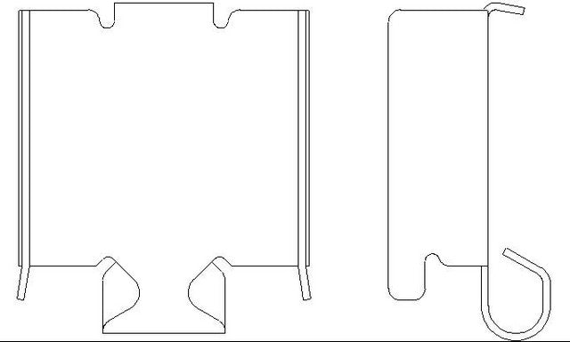 Better Brake Parts Disc Brake Caliper Pin Boot,Disc Brake Pad Retaining Clip P/N:56509 Fits: Dodge Ram 2500, Dodge Ram 3500, Dodge Ram 4500, Dodge Ram 5500, Ford E-150, Ford E-250, Ford E-350 Super Duty, Ford E-450 Super Duty - Image 1