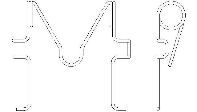 Better Brake Parts Disc Brake Pad Spring P/N:56533 Fits: Lexus Gs300 2006, Lexus Gs350 11-07, Lexus Gs430 07-06, Lexus Gs450h 11-07, Lexus Gs460 11-08, Lexus Is250 13-06, Lexus Is350 13-06 - Image 1