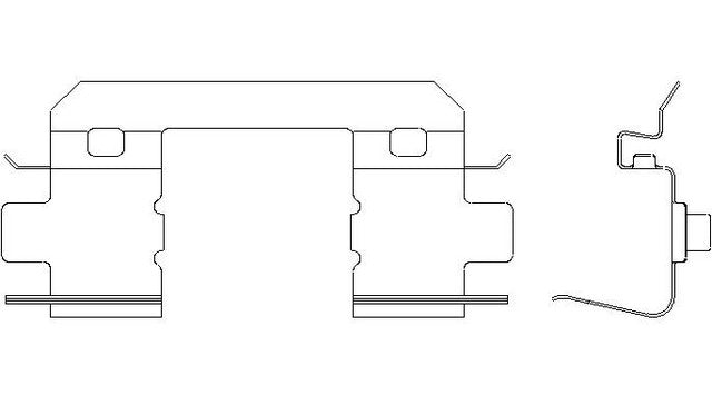 Better Brake Parts Disc Brake Pad Retaining Clip P/N:56545 Fits: Honda Cr-z 15-11, Honda Fit 12-09 - Image 1