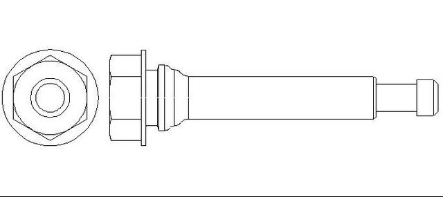 Better Brake Parts Disc Brake Caliper Bolt P/N:56552 Fits: Pontiac Vibe 10-09, Toyota Corolla 10-09, Toyota Corolla 19-14, Toyota Matrix 13-09 - Image 1