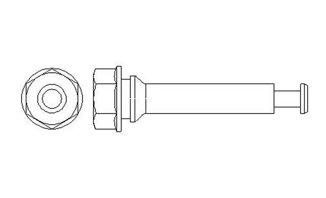 Better Brake Parts Disc Brake Caliper Bolt P/N:56563 Fits: Hyundai Elantra, Hyundai Elantra Gt, Hyundai Elantra N, Hyundai Ioniq 5, Hyundai Kona, Hyundai Kona Electric, Hyundai Kona N, Hyundai Santa Fe, Hyundai Sonata - Image 1