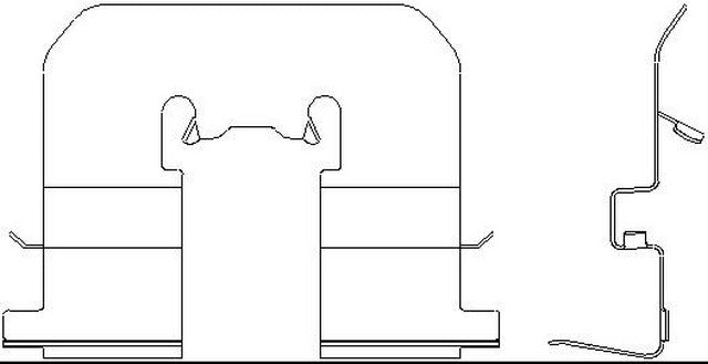 Better Brake Parts Disc Brake Caliper Pin Boot,Disc Brake Pad Retaining Clip P/N:56579 Fits: Hyundai Santa Fe 18-10, Hyundai Santa Fe Sport 18-13, Hyundai Santa Fe Xl 2019, Kia Sorento 20-11 - Image 1