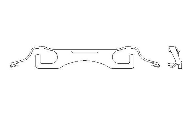 Better Brake Parts Disc Brake Caliper Support Spring P/N:56610 Fits: Acura Mdx, Dodge Durango, Ford Edge, Jeep Grand Cherokee, Jeep Grand Cherokee Wk, Lincoln Nautilus, Mercedes-benz Gl350, Mercedes-benz Gl450, Mercedes-benz Gle300d, Mercedes-benz Gle350 - Image 1