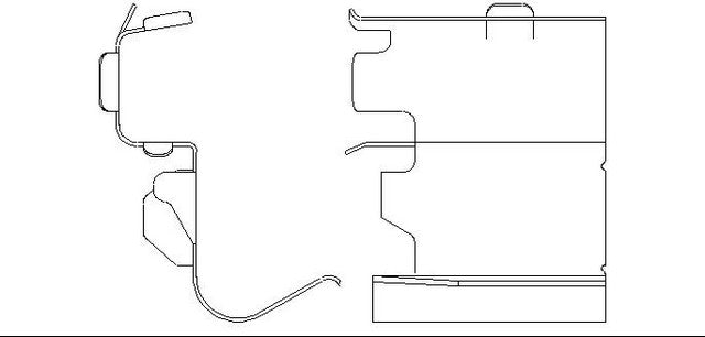 Better Brake Parts Disc Brake Pad Retaining Clip P/N:56622 Fits: Ford Edge 14-07, Lincoln Mkx 15-07, Mazda Cx-5 24-19, Mazda Cx-7 12-07, Mazda Cx-9 23-07 - Image 1