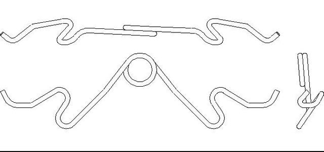 Better Brake Parts Disc Brake Pad Spring P/N:56635 Fits: Ford Explorer 19-11, Ford Flex 19-11, Ford Taurus 2012, Lincoln Mks 2012, Lincoln Mkt 19-12 - Image 1