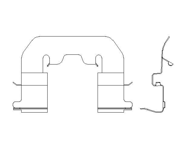 Better Brake Parts Disc Brake Pad Retaining Clip P/N:56670 Fits: Hyundai Elantra 16-11, Hyundai Elantra Coupe 14-13, Hyundai Elantra Gt 17-13, Hyundai Veloster 17-12, Hyundai Veloster 21-19, Kia Forte 18-14, Kia Forte Koup 16-14, Kia Forte5 18-14 - Image 1