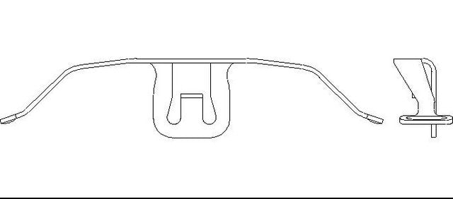Better Brake Parts Disc Brake Caliper Support Spring P/N:56689 Fits: Audi A4, Audi A4 Quattro, Audi A5, Audi A5 Quattro, Audi A6, Audi A6 Quattro, Audi A7 Quattro, Audi Allroad, Audi Q5, Audi S4 - Image 1