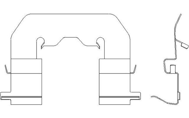 Better Brake Parts Disc Brake Pad Retaining Clip P/N:56697 Fits: Hyundai Accent 17-12, Kia Rio 17-12 - Image 1