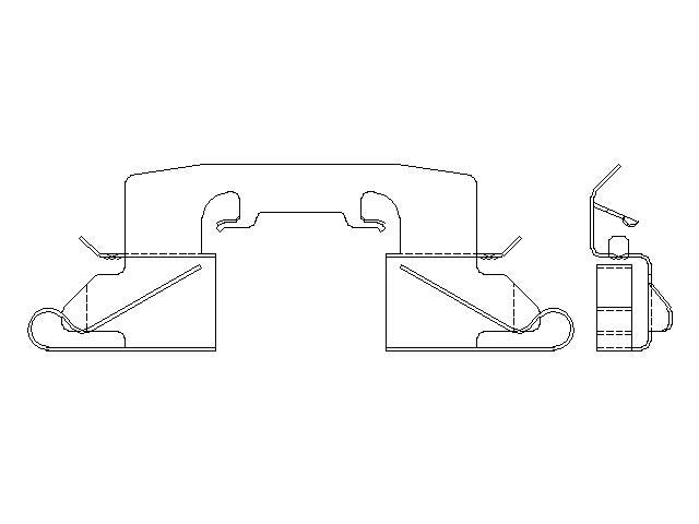 Better Brake Parts Disc Brake Pad Retaining Clip P/N:56704 Fits: Nissan Versa 19-12, Nissan Versa Note 19-14 - Image 1