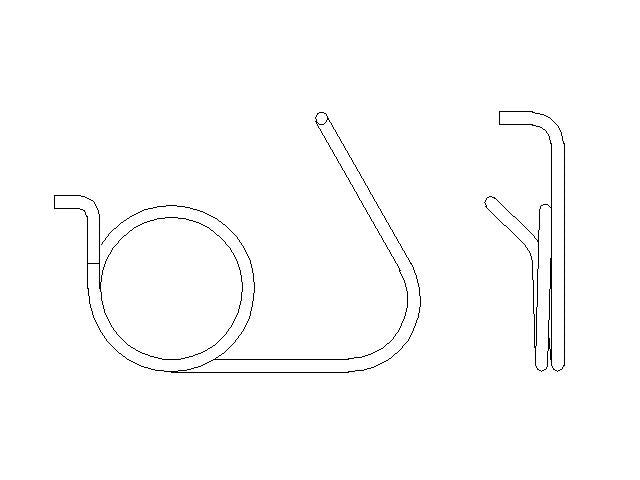 Better Brake Parts Disc Brake Pad Spring P/N:56738 Fits: Infiniti Q50 23-14, Infiniti Q60 22-17, Infiniti Qx50 17-16, Nissan Rogue 20-14, Nissan Rogue Sport 22-17, Nissan Titan 24-17 - Image 1