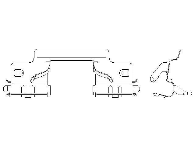Better Brake Parts Disc Brake Pad Retaining Clip P/N:56753 Fits: Cadillac Escalade, Cadillac Escalade Esv, Chevrolet Silverado 1500, Chevrolet Suburban, Chevrolet Tahoe, GMC Sierra 1500, GMC Yukon, GMC Yukon Xl - Image 1