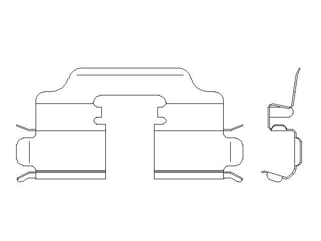 Better Brake Parts Disc Brake Pad Retaining Clip P/N:56754 Fits: Fiat 500l 20-14 - Image 1