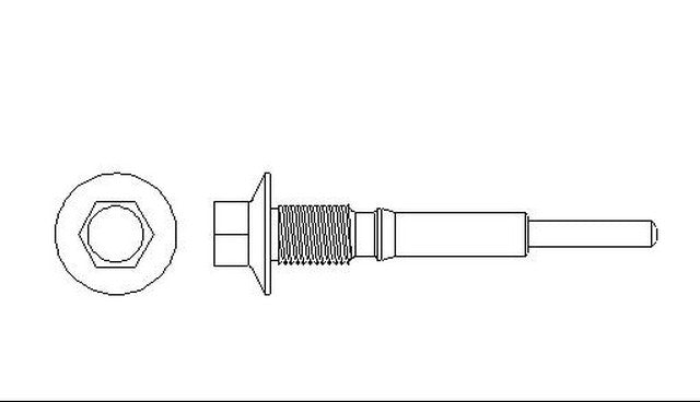 Better Brake Parts Disc Brake Caliper Bolt P/N:5677 Fits: Buick Reatta 91-88, Buick Riviera 91-86, Cadillac Allante 92-87, Cadillac Eldorado 91-86, Cadillac Seville 91-86, Oldsmobile Toronado 91-86 - Image 1