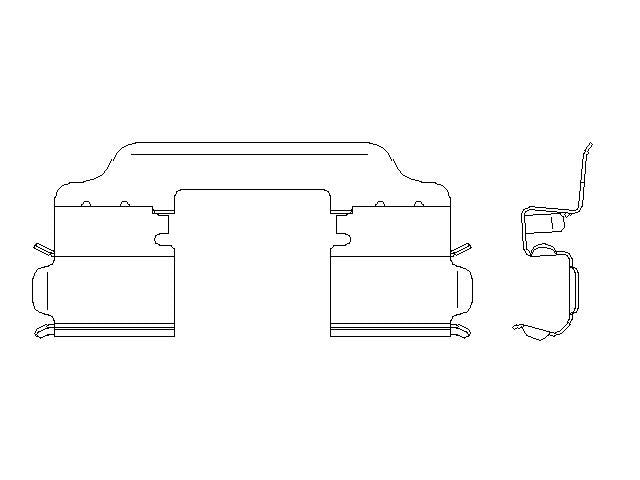 Better Brake Parts Disc Brake Pad Retaining Clip P/N:56790 Fits: Mercedes-benz Cla250, Mercedes-benz Cla45 Amg, Mercedes-benz Gl350, Mercedes-benz Gl450, Mercedes-benz Gl550, Mercedes-benz Gla45 Amg, Mercedes-benz Gle300d, Mercedes-benz Gle350 - Image 1