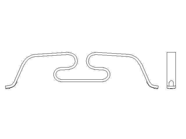 Better Brake Parts Disc Brake Caliper Support Spring P/N:56808 Fits: Jaguar F-pace, Jaguar I-pace, Jaguar Xe, Jaguar Xf, Land Rover Range Rover Velar, Volvo C40 Recharge, Volvo S60, Volvo S90, Volvo V60, Volvo V60 Cross Country - Image 1