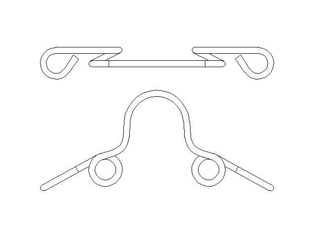 Better Brake Parts Disc Brake Caliper Spring,Disc Brake Pad Spring P/N:56814 Fits: Alfa Romeo Giulia, Alfa Romeo Stelvio, BMW 228i Gran Coupe, BMW 228i Xdrive Gran Coupe, BMW I3, BMW I3s, BMW X1, BMW X2, Jaguar E-pace, Jaguar Xe - Image 1