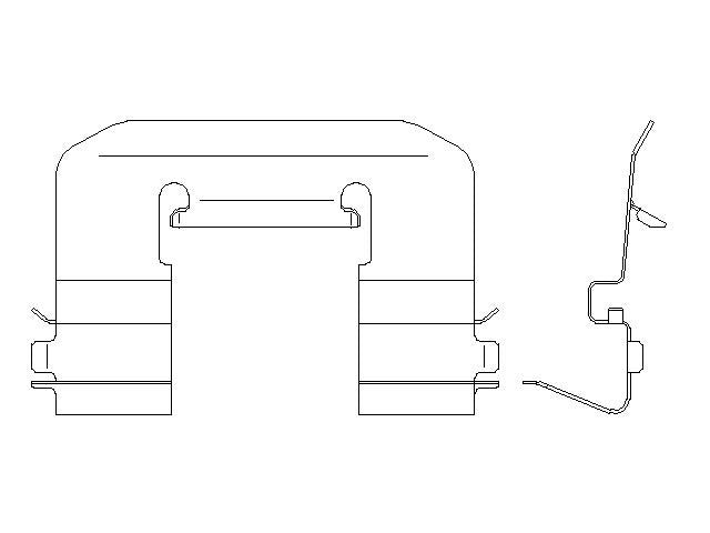 Better Brake Parts Disc Brake Pad Retaining Clip P/N:56817 Fits: Buick Encore 20-18, Buick Regal Sportback 20-18, Cadillac Ct4 23-20, Chevrolet Equinox 23-18, Chevrolet Malibu 23-16, Chevrolet Trax 20-18, GMC Terrain 23-18 - Image 1