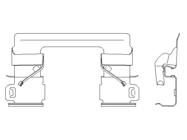 Better Brake Parts Disc Brake Pad Retaining Clip P/N:56829 Fits: Buick Envision 20-16, Buick Lacrosse 19-17, Buick Regal Tourx 20-18, Cadillac Xt4 2019, Chevrolet Camaro 20-16, Chevrolet Equinox 20-18, GMC Terrain 20-18 - Image 1