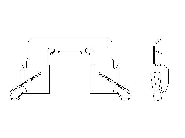 Better Brake Parts Disc Brake Pad Retaining Clip P/N:56857 Fits: Subaru Crosstrek 25-18, Subaru Forester 25-19, Subaru Impreza 25-17, Subaru Outback 25-20, Subaru Wrx 25-22 - Image 1
