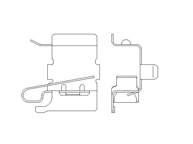 Better Brake Parts Disc Brake Pad Retaining Clip P/N:56863 Fits: Mitsubishi Eclipse Cross 20-18, Mitsubishi Eclipse Cross 24-22, Mitsubishi Outlander 21-17, Mitsubishi Outlander Phev 22-18, Nissan Altima 24-19, Nissan Kicks 24-21 - Image 1
