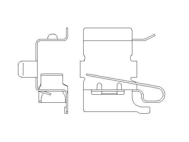 Better Brake Parts Disc Brake Pad Retaining Clip P/N:56864 Fits: Mitsubishi Eclipse Cross 20-18, Mitsubishi Eclipse Cross 24-22, Mitsubishi Outlander 21-17, Mitsubishi Outlander Phev 22-18, Nissan Altima 24-19, Nissan Kicks 24-21 - Image 1