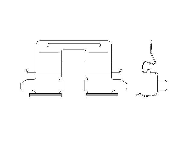 Better Brake Parts Disc Brake Pad Retaining Clip P/N:56880 Fits: Nissan Altima 24-02, Nissan Juke 17-11, Nissan Maxima 08-04, Nissan Sentra 19-07 - Image 1