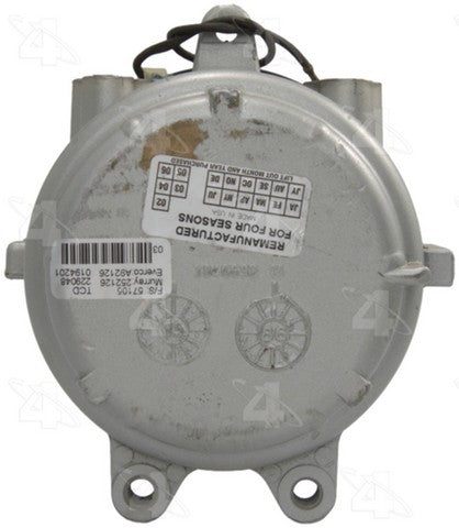 Four Seasons A/C Compressor P/N:57105 Fits: Chrysler E Class 1983, Chrysler Lebaron 83-82, Chrysler TOWN &amp; COUNTRY 83-82, Dodge 400 83-82, Dodge 600 1983, Dodge Aries 83-81, Plymouth Reliant 83-81 - Image 2