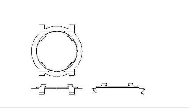 Better Brake Parts Disc Brake Pad Retaining Clip P/N:5713 Fits: Buick Reatta 91-88, Buick Riviera 91-86, Cadillac Allante 92-87, Cadillac Eldorado 91-86, Cadillac Seville 91-86, Oldsmobile Toronado 91-86 - Image 1