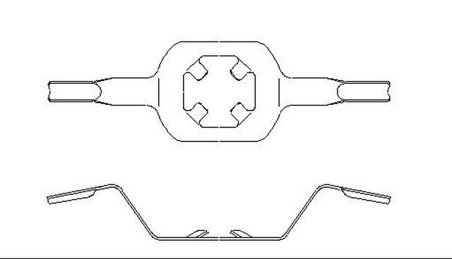 Better Brake Parts Disc Brake Anti-Rattle Clip,Disc Brake Pad Retaining Clip P/N:5744 Fits: Chevrolet Sprint 88-85, Geo Metro 94-89 - Image 1