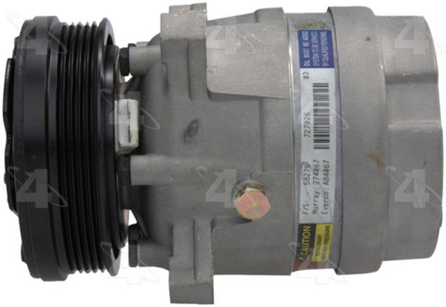 Four Seasons A/C Compressor P/N:58276 Fits: Buick Skyhawk 89-87, Chevrolet Beretta 88-87, Chevrolet Cavalier 91-87, Chevrolet Corsica 88-87, Oldsmobile Firenza 88-87 - Image 6