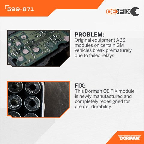 Dorman - OE Solutions Módulo de Control del ABS P/N:599-871 Fits: Chevrolet Avalanche 1500 04-03, Chevrolet Silverado 1500 04-03, Chevrolet Silverado 1500 Hd 2003, GMC Sierra 1500 04-03 - Image 1