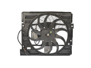 Dorman - OE Solutions Ensamble de Ventilador del Condensador de Aire Acondicionado P/N:621-208 Fits: BMW 740i 01-99, BMW 740il 01-99, BMW 750il 01-99, BMW Z8 03-00 - Image 1