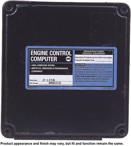 CARDONE Reman Engine Control Module (ECM) P/N:72-1198 Fits: Toyota Pickup 1989 - Image 3