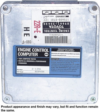CARDONE Reman Engine Control Module (ECM) P/N:72-1356 Fits: Toyota 4runner 92-91, Toyota Pickup 92-91 - Image 4