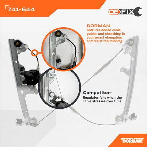 Dorman - OE Solutions Conjunto de motor y regulador de ventana P/N:741-644 Fits: Cadillac Escalade, Cadillac Escalade Esv, Cadillac Escalade Ext, Chevrolet Avalanche 1500, Chevrolet Avalanche 2500, Chevrolet Cheyenne, Chevrolet Silverado 1500 - Image 4