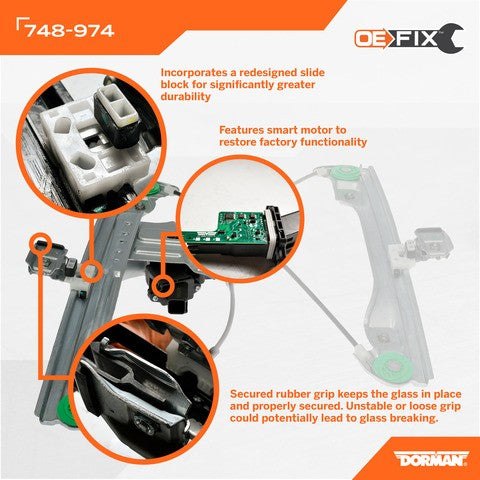 Dorman - OE Solutions Conjunto de motor y regulador de ventana P/N:748-974 Fits: Chevrolet Cruze 15-10, Chevrolet Cruze Limited 2016 - Image 5
