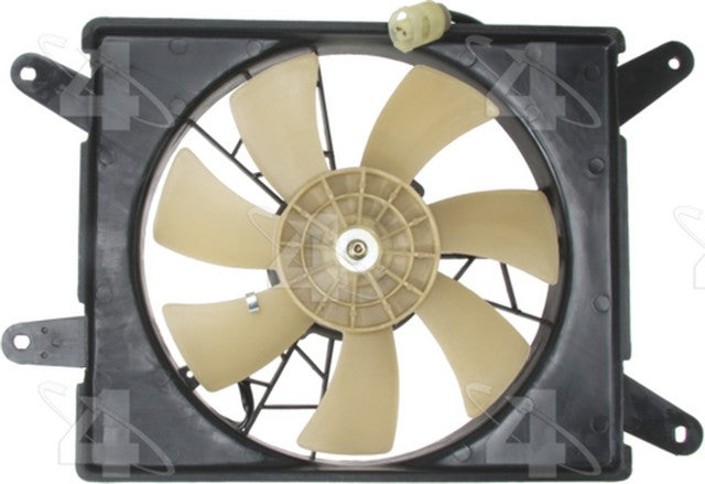 Four Seasons A/C Condenser Fan Assembly P/N:75499 Fits: Hyundai Excel 94-90, Hyundai Scoupe 94-91, Mitsubishi Precis 94-90 - Image 1