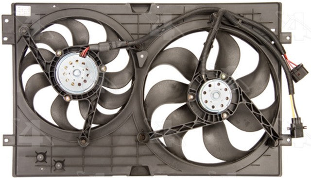 Four Seasons Dual Radiator and Condenser Fan Assembly P/N:75612 Fits: Audi Tt 06-00, Audi Tt Quattro 06-00, Volkswagen Beetle 06-99, Volkswagen Golf 06-99, Volkswagen Gti 2006, Volkswagen Jetta 05-99 - Image 1
