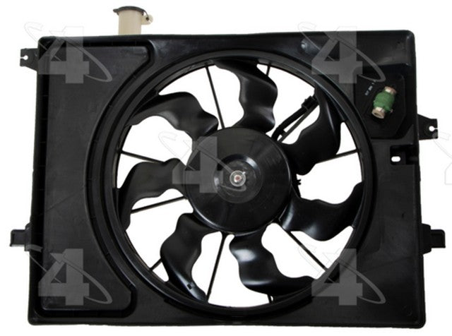 Four Seasons Engine Cooling Fan Assembly P/N:76383 Fits: Hyundai Elantra 16-14, Hyundai Elantra Gt 17-15, Kia Forte 2015, Kia Forte 2017, Kia Forte Koup 2015, Kia Forte Koup 2017, Kia Forte5 2015, Kia Forte5 2017 - Image 1