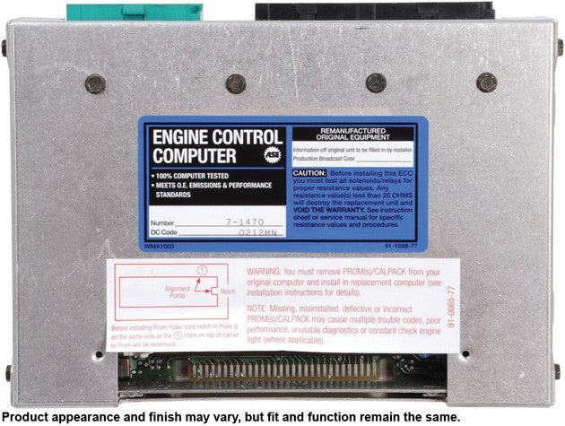 CARDONE Reman Powertrain Control Module (PCM) P/N:77-1470 Fits: Buick Lesabre, Buick Park Avenue, Buick Reatta, Buick Riviera, Chevrolet Blazer, Chevrolet C1500, Chevrolet C1500 Suburban, Chevrolet C2500, Chevrolet C2500 Suburban, Chevrolet C35 - Image 4