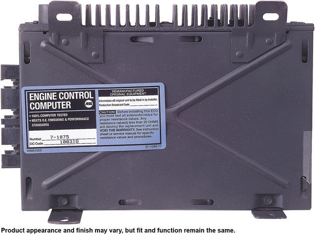 CARDONE Reman Engine Control Module (ECM) P/N:77-1875 Fits: Cadillac Deville 1977, Cadillac Fleetwood 1977 - Image 3